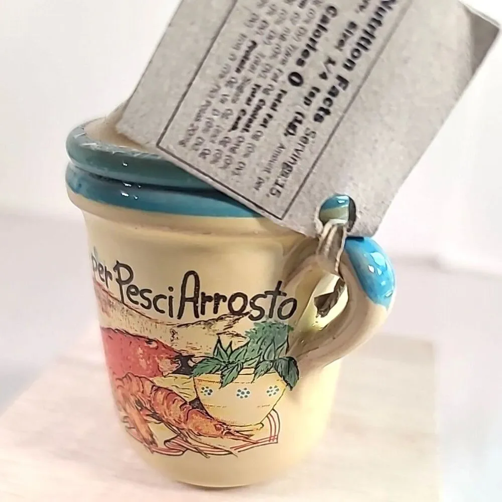 SEALED VTG NOS Prodotta In Italia Ceramica Terracotta Italy Roast Fish Spice Mix